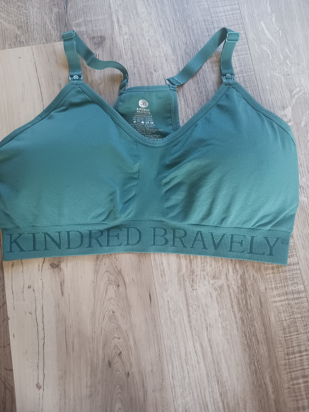 Kindred Bravely Pumping/Nursing Sports Bra - Teal Green